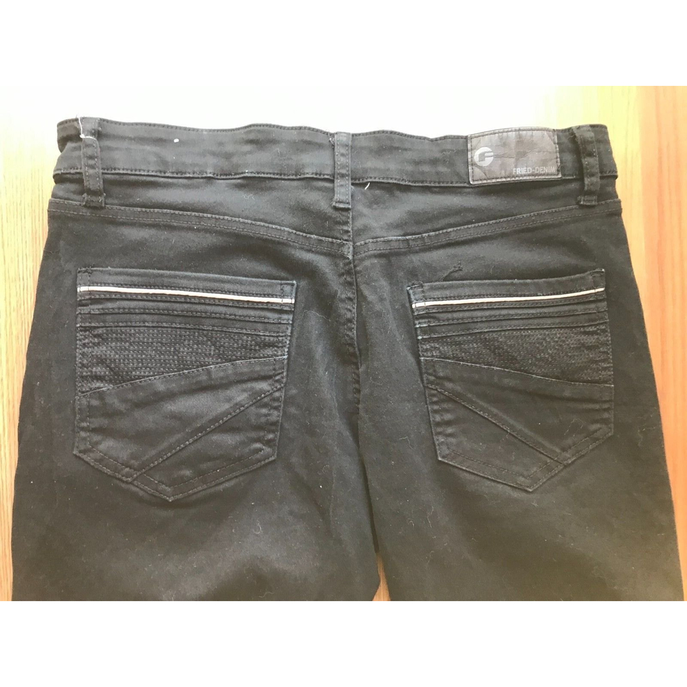 Fried Denim Slim Fit Jeans  Size 33X30 Straight Leg Stretch Dark Wash Black